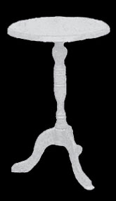 Dollhouse Miniature Candlestick Table, White